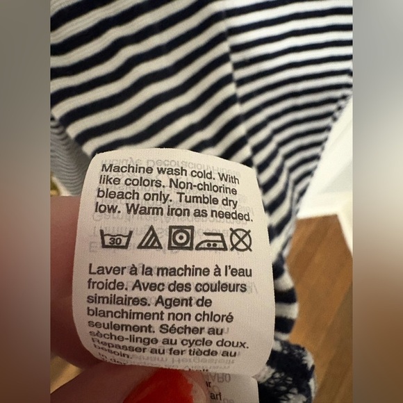 J.Crew Mercantile Striped Waffle Funnelneck Sweatshirt | Nautical Layer | Size M - Picture 12 of 13